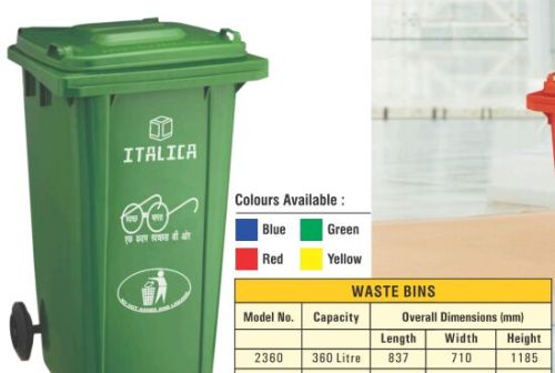 HDPE Wheeled Waste Bin, For Commercial, Industrial, Residential, Waist Storage, Feature : Biodegradable