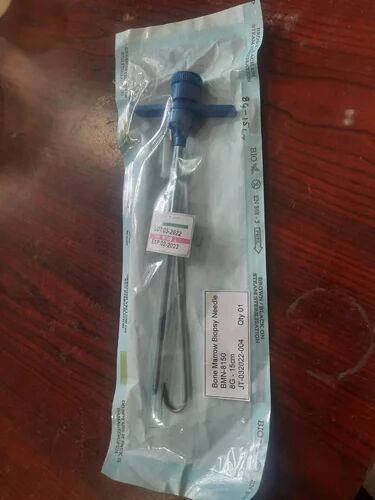 Silver Blue Stainless Steel Bone Marrow Biopsy Needle