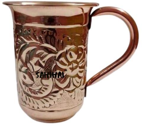 Oval COPPER FLOWER DESIGN LONG BEER