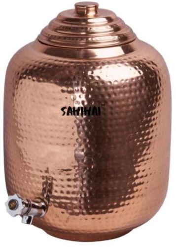 Sahi Hai COPPER HAN HAMMERED POT, For Home, Design : Round