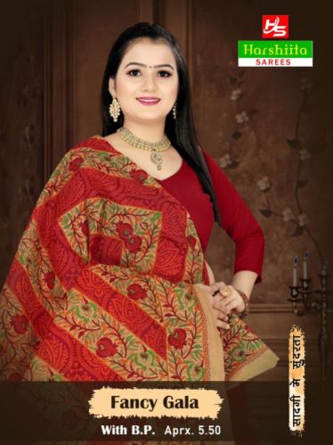 Fancy Gala Saree, For Easy Wash, Dry Cleaning, Anti-wrinkle, Shrink-resistant, Occasion : Party Wear