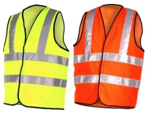 Polyster Plain Reflective Safety Jackets, For Traffic Control, Sea Patrolling, Construction, Feature : Soft Texture