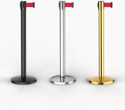 Safex Inc Polished Metal Barricade Stand, For Que Manager, Certification : Iso