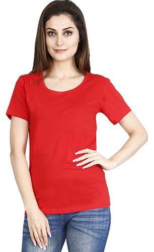 Plain Ladies Round Neck T-Shirt, Size : M, XL, XXL