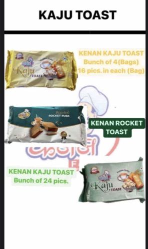 Brown Crispy Kaju Rusk, For Eating Purpose, Taste : Tasty