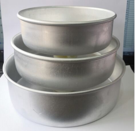 LENAVV Aluminium Cake Mould Round, Color : White