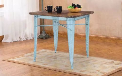 Metal Four Seater Restaurant Table, Color : Blue