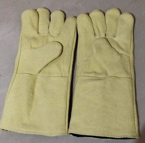 Yellow Hand Gloves, Size : Medium