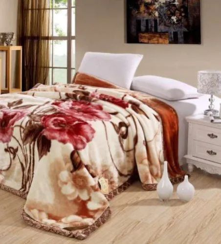 Multicolor Cloudy Blankets, For Double Bed, Pattern : Printed