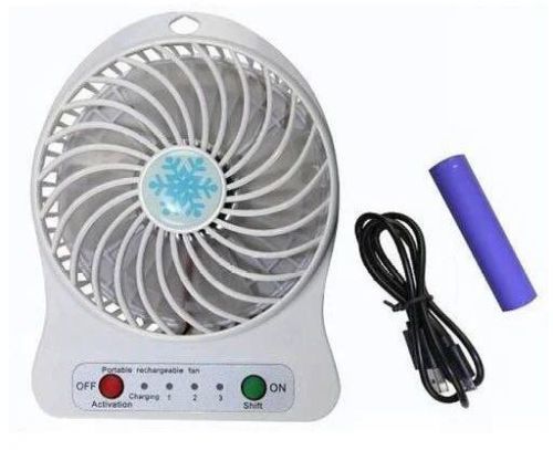 White Electricity Portable USB Fan