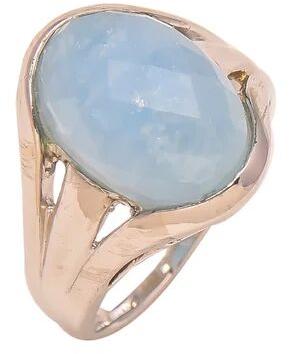 Oval Gemstone Aquamarine Ring, Color : Blue