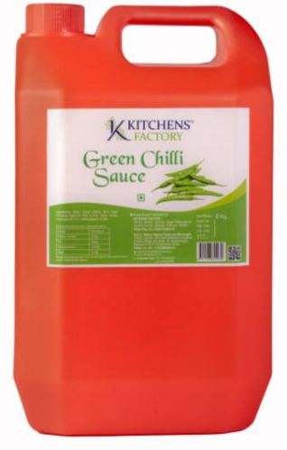 Kitchens Factory Green Chilli Sauce 5kg, For Food, Snack, Packaging Type : Can