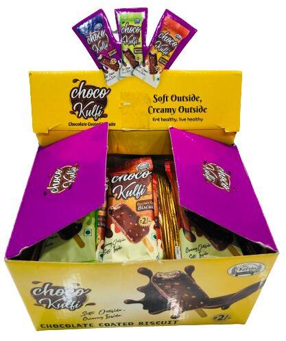 Choco Kulfi Chocolate Coated Biscuit, Certification : FSSAI