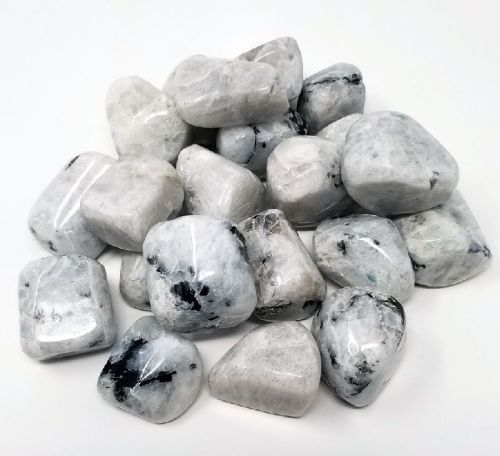 Polished Rainbow Moonstone Tumbled Stone, Size : 10-20mm, 20-30mm