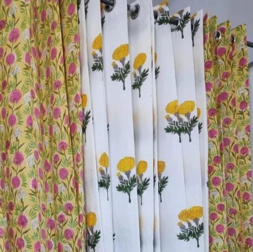 Cotton Block Printed Curtain, Brand Name : Meera Handicrafts 42*84