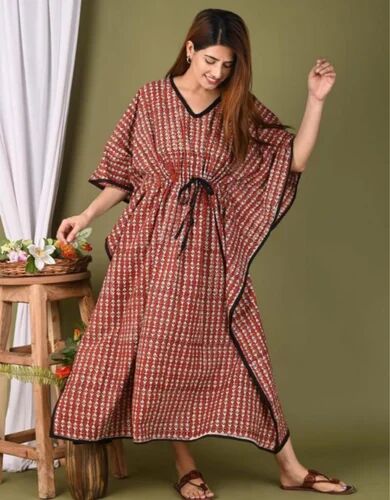 Cotton Printed Kaftan, Color : Multi Colour