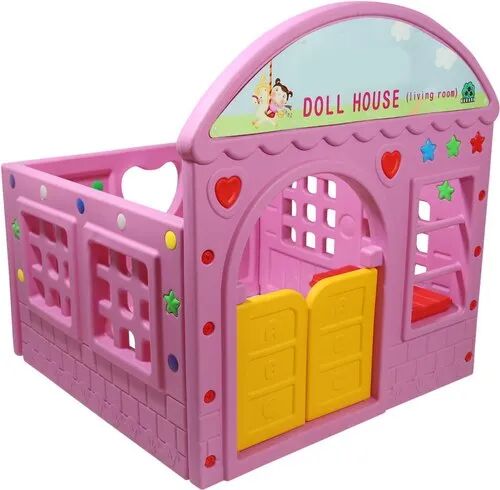 Plastic Doll House, Color : Pink