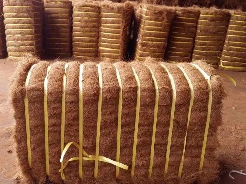 Coconut Fibre Coir Bales, For Industrial, Pattern : Dyed