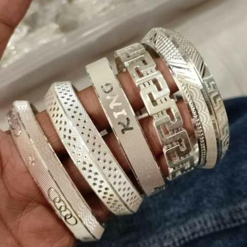 Polished Mens Silver Bangles, Feature : Unique Designs