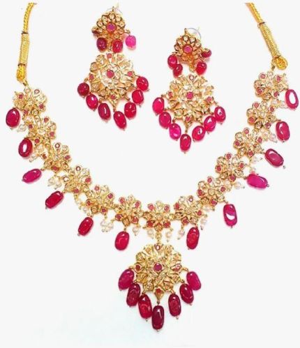 Brass Traditional Hyderabadi Necklace Sets, Occasion : Daily Use, Engagement, Gift, Party, Wedding