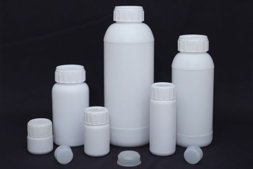 White Round HDPE Imida Shaped Bottles, For Industrial Use, Density : High Density