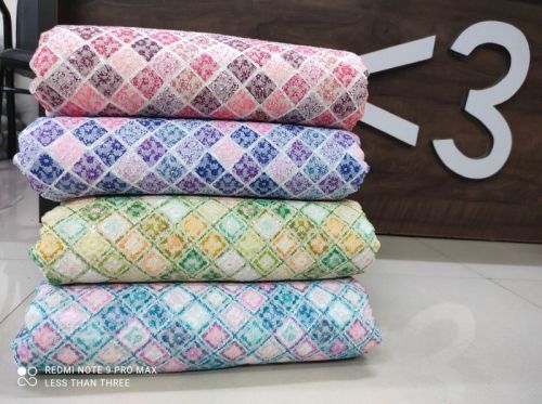 Digital Printed Chikan Kurta Fabric, Occasion : Wedding Wear, Party Wear, Festive Wear