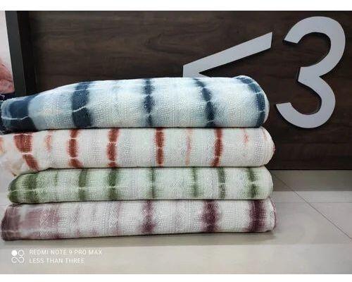 Tye Dye Chikan Kurta Fabric, Technics : Embroidered