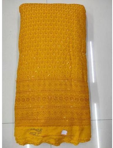 Rayon Chand Sequence Chikan Fabric, Width : 56'