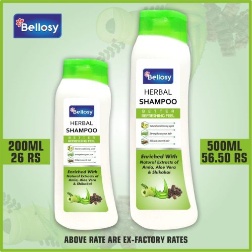 BELLOSY Gel Amla Herbal Shampoo, For Hair, Size : 500ml, 200ml
