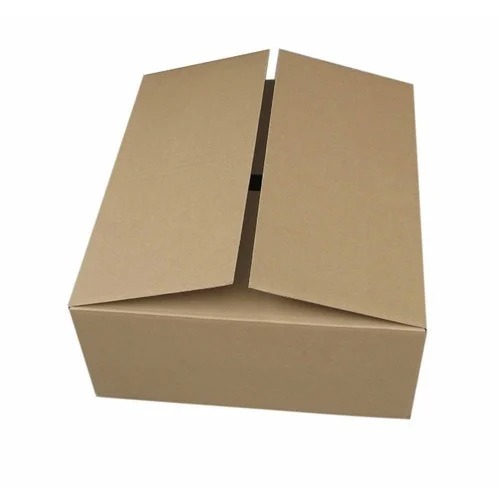 Rectangular Corrugated Paper Overlap Slotted Container Box, For Goods Packaging, Shipment Use, Color : Brown