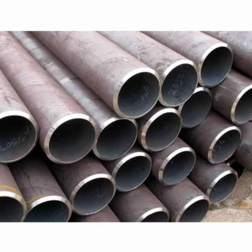 Silver Polished Low Alloy Steel Pipe, For Industrial, Shape : Round