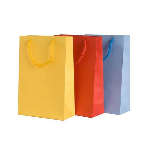 Multicolor Plain Paper Bag, For Shopping