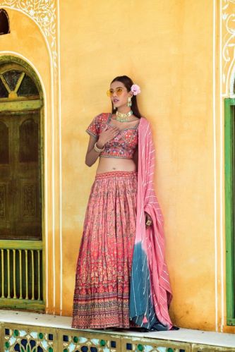 Ladies Pure Viscose Lehenga Choli, Embroidery Type : Sequins