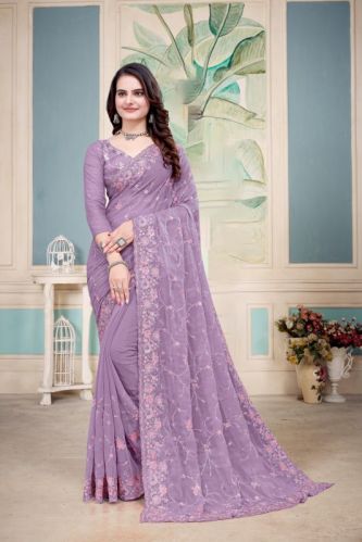 Unstitched Women Shimmer Saree, Technics : Hand Made