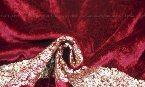 Multicolor Silk Velvet Fabric, For Garments, Width : 44-56 Inch