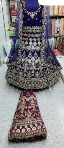 Semi Stitched Wedding Wear Lehenga Choli, Size : Free Size