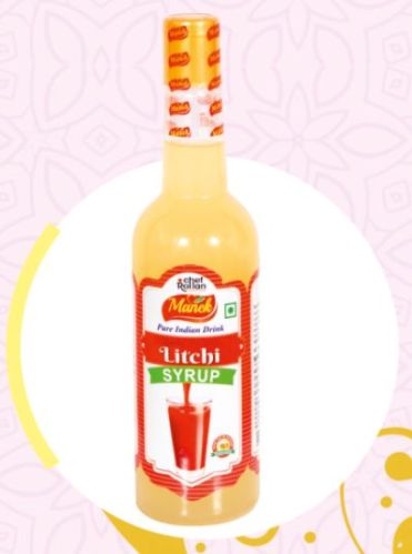 Manek Litchi Syrup, Packaging Size : 750 Ml