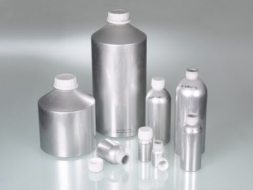 Grey Aluminium Essential Oil Bottles, Capacity : 1L, 2L, 500ml, 5L