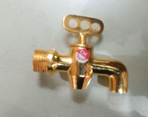 Golden Gold White Material Taper Cock, Size : 15 – 20 Mm