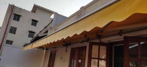 Plain Motorized Awnings, Base Material : PVC