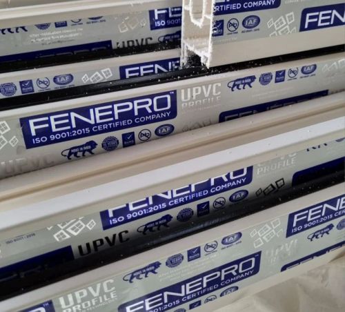 White Fenepro UPVC Profile, Length : 5.9 Mtr