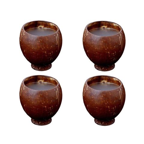 Handmade Coconut Shell Mug Set Of 4