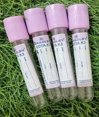 Transparent K2 EDTA Vacuum Blood Collection Tube, Shape : Round