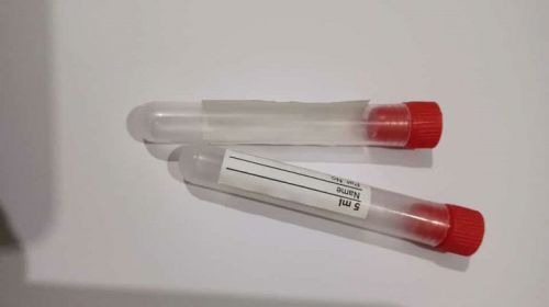 Transparent Round Polystyrene Ria Vial With Stopper, Size : 12x75mm