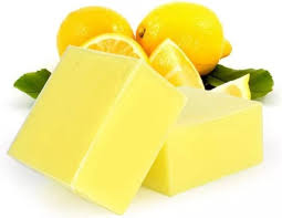 Yellow Solid Lemon Soap Base, For Bathing, Packaging Type : Paper Box