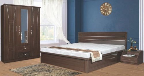 Polished Wood Nano Bedroom Set, For Home, Size : Standard