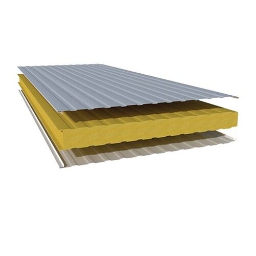 Rectangular Plain Polished Fiber Sandwich Panel, For Construction, Size : Standard