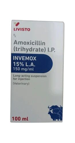 Amoxicillin Trihydrate Injection, Packaging Size : 100ml