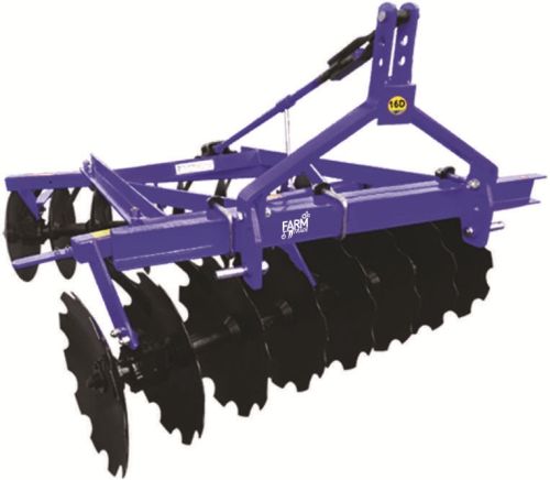 Blue Mild Steel Farm Trade Mounted Offset Disc Harrow, For Agriculture
