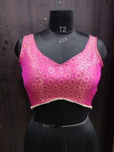 Raika Fashion Self Brocade Readymade Blouses, Occasion : Party Wear, Wedding Wear